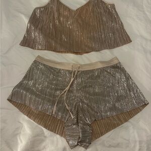 Victoria's Secret Shimmering Gold and Silver Set